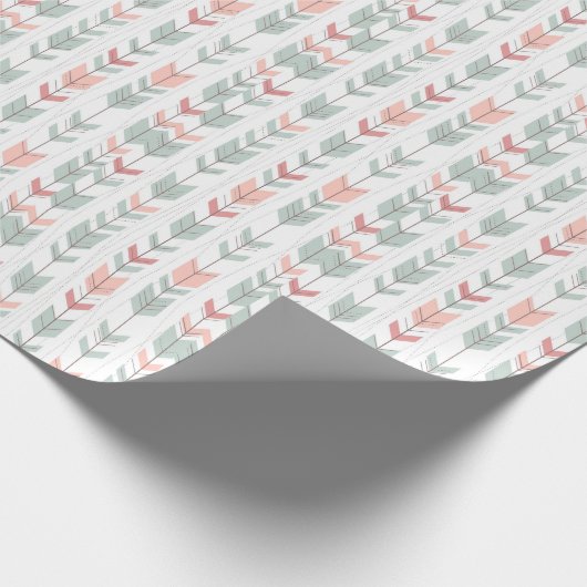 Papier Cadeau Motif géométrique de style rétro (Coin)