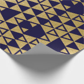 Papier Cadeau Motif géométrique de triangle de feuille d'or de (Coin)