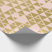 Papier Cadeau Motif géométrique de triangle de feuille d'or de (Coin)