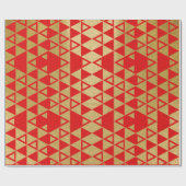 Papier Cadeau Motif géométrique de triangle de feuille d'or de (Plat)