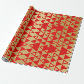 Papier Cadeau Motif géométrique de triangle de feuille d'or de (Déroulé)