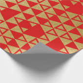 Papier Cadeau Motif géométrique de triangle de feuille d'or de (Coin)