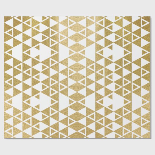 Papier Cadeau Motif géométrique de triangle de feuille d'or de (Plat)