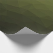 Papier Cadeau Motif géométrique dégradé vert foncé de l'armée (Coin)