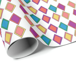 Papier Cadeau Motif géométrique diamant coloré