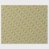 Papier Cadeau Motif géométrique d'or, fête d'anniversaire modern (Plat)