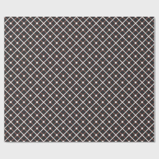 Papier Cadeau Motif géométrique en noir et tons Brown chauds