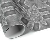 Papier Cadeau Motif géométrique gris (Coin rond)