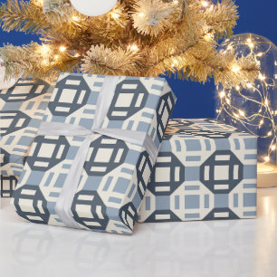 Papier Cadeau Motif géométrique inspiré des quilts modernes
