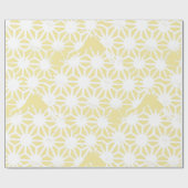 Papier Cadeau Motif géométrique jaune citron (Plat)