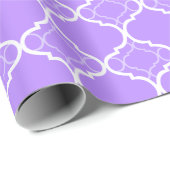 Papier Cadeau Motif géométrique Lavande violette (Coin rond)
