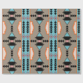Papier Cadeau Motif géométrique mexicain Aztec (Plat)