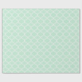 Papier Cadeau Motif géométrique Mint Green Quatrefoil (Plat)