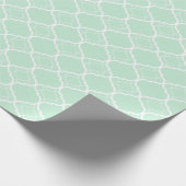 Papier Cadeau Motif géométrique Mint Green Quatrefoil (Coin)
