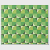 Papier Cadeau Motif géométrique moderne du milieu du siècle vert (Plat)
