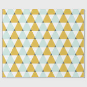 Papier Cadeau Motif géométrique moderne Mint Jaune Triangles (Plat)