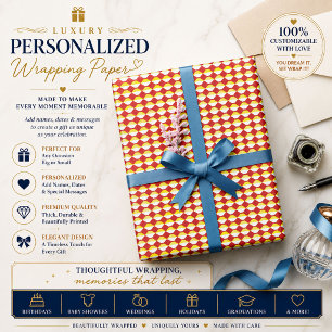 Papier Cadeau Motif géométrique moderne pour anniversaire