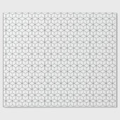 Papier Cadeau Motif géométrique noir et blanc (Plat)