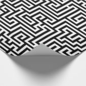 Papier Cadeau Motif géométrique noir et blanc (Coin)