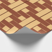 Papier Cadeau Motif géométrique présentant des rectangles marron (Coin)