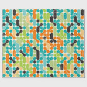 Papier Cadeau Motif géométrique rétro abstrait (Plat)