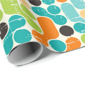 Papier Cadeau Motif géométrique rétro abstrait (Coin rond)