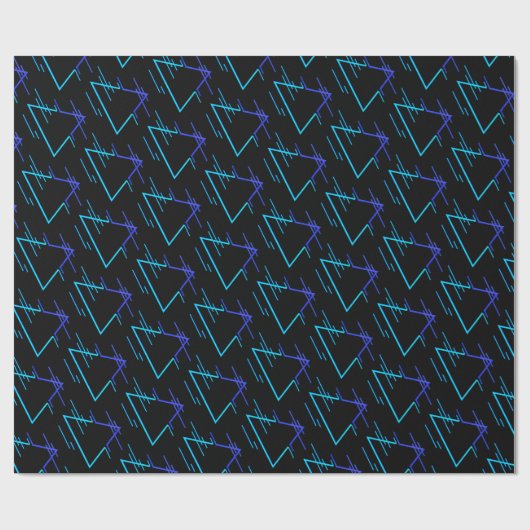 Papier Cadeau Motif géométrique Retro Neon (Plat)