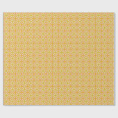 Papier Cadeau Motif géométrique rétro rose moutarde milieu du si (Plat)