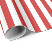 Papier Cadeau Motif géométrique rouge/blanc (Coin rond)