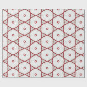 Papier Cadeau Motif géométrique rouge de Noël moderne (Plat)