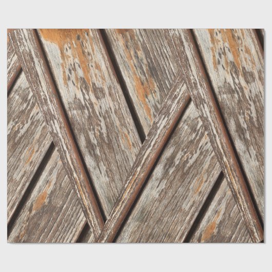 Papier Cadeau Motif géométrique Rustique en bois dénaturé (Plat)