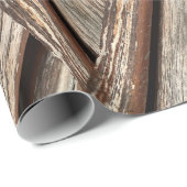 Papier Cadeau Motif géométrique Rustique en bois dénaturé (Coin rond)