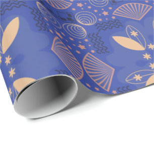 Papier Cadeau Motif géométrique sans couture avec des formes flo