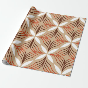 Papier Cadeau Motif géométrique sans couture avec fleurs