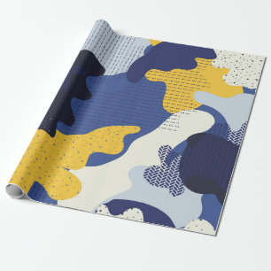 Papier Cadeau Motif géométrique sans couture avec indicateur de