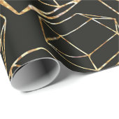 Papier Cadeau Motif géométrique sans couture dans le style rétro (Coin rond)