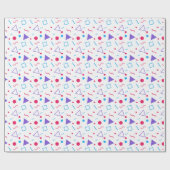 Papier Cadeau Motif géométrique simple couleur cadeau d'annivers (Plat)