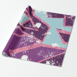 Papier Cadeau motif géométrique transparent Abstrait. banlieue