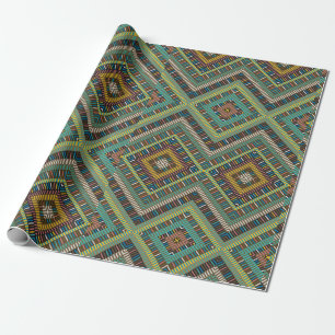 Papier Cadeau Motif géométrique tribal Boho Ethnic Aztec