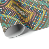 Papier Cadeau Motif géométrique tribal Boho Ethnic Aztec (Coin rond)