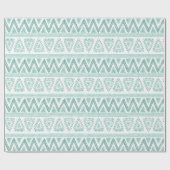 Papier Cadeau Motif géométrique Tribal Vert doux (Plat)
