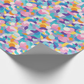 Papier Cadeau Motif géométrique violet et rose (Coin)