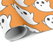 Papier Cadeau Motif Ghost mignon (Coin rond)