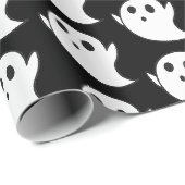 Papier Cadeau Motif Ghost mignon (Coin rond)