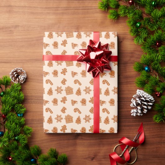 Papier cadeau Motif Ginger Cookie (Cadeau de vacances)