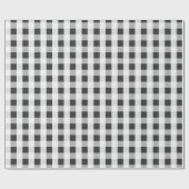 Papier Cadeau Motif Gingham Gris Fumé (Plat)