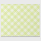Papier Cadeau Motif Gingham Jaune Pastel (Plat)