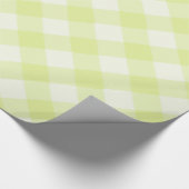 Papier Cadeau Motif Gingham Jaune Pastel (Coin)