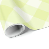 Papier Cadeau Motif Gingham Jaune Pastel (Coin rond)