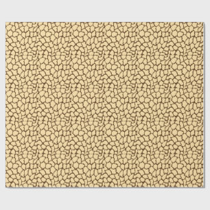 Papier Cadeau Motif Girafe Marron – Impression Animale Minimale